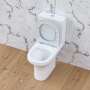 Унитаз-компакт безободковый с сиденьем микролифт Damixa Skyline DX35C8600SC Унитаз-компакт безободковый с сиденьем микролифт Damixa Skyline DX35C8600SC
