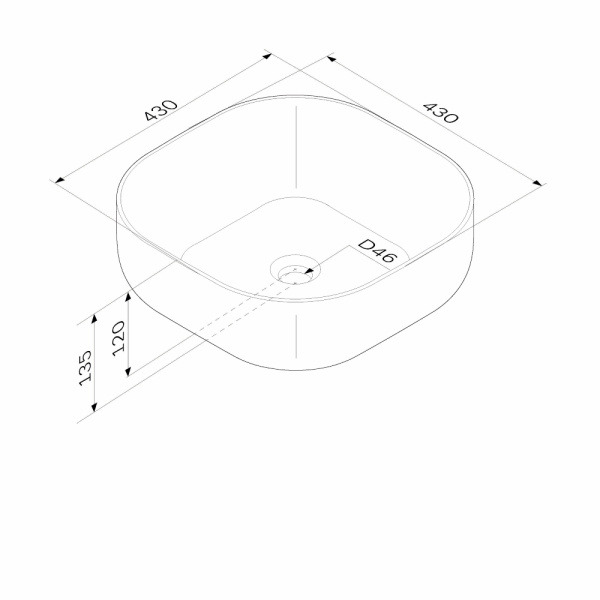 Раковина Am.Pm Func 45 см M8FWCC30430WG накладная
