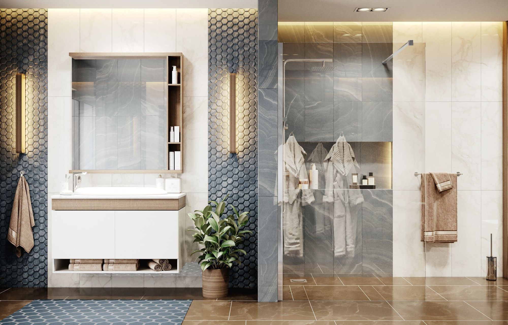 Душевая перегородка 90х200 см Ambassador Walk-in 15031101 хром