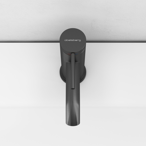 Смеситель для раковины Abelsberg Fluida ERF22001GM космическая сталь брашированный