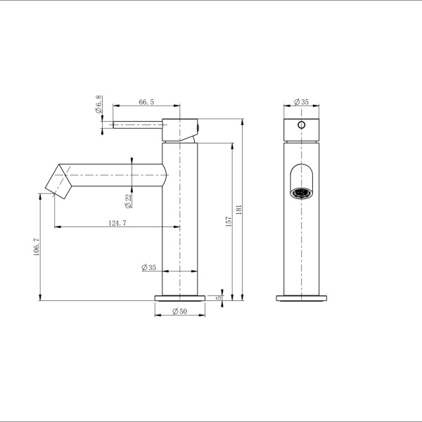 Смеситель для раковины Wonzon & Woghand WW-H1063-MW белый матовый
