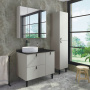 Шкаф зеркальный Comforty Сорренто 90 см 00-00001968 R серый