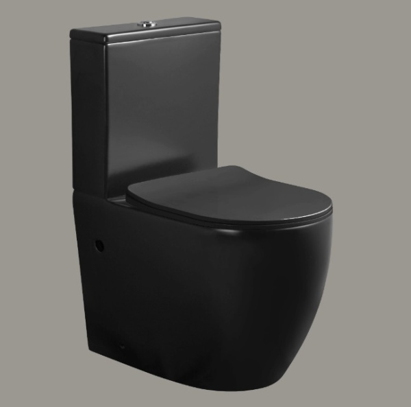 Унитаз-компакт безободковый Cerutti SPA ORLTER MB черный матовый Унитаз-компакт безободковый Cerutti SPA ORLTER MB черный матовый