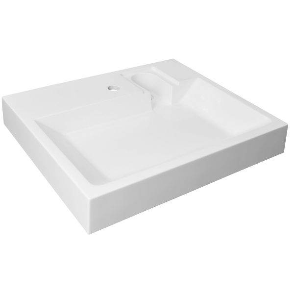 Раковина прямоугольная литьевой мрамор 60x49 Azario ELEMENT CS00082280