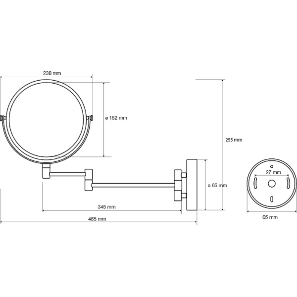 Зеркало косметическое Bemeta 112201518 подвесное хром глянцевый