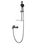 Смеситель для ванны с душем и гарнитуром Wonzon & Woghand Alfa WW-AE3201-BGG темный графит брашированный