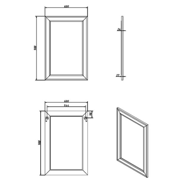 Зеркало Caprigo Понца 60 см 13530-B021 Зеркало Caprigo Понца 60 см 13530-B021