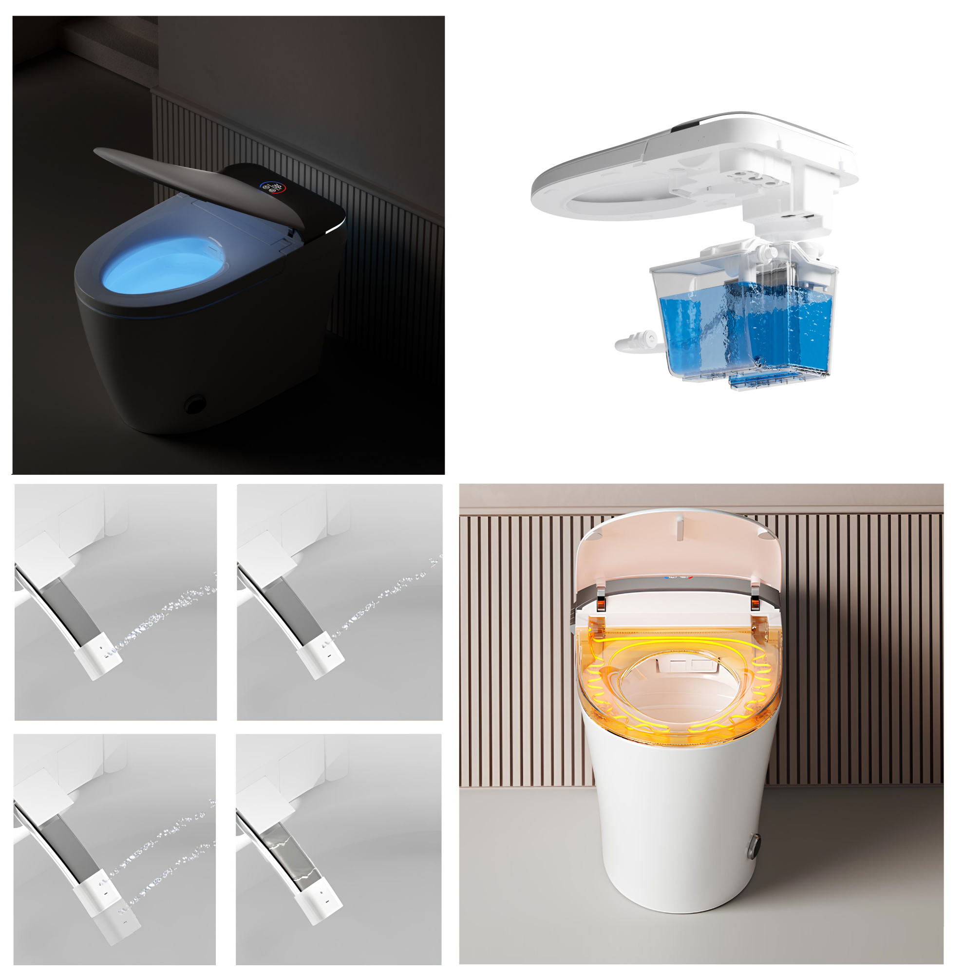 Унитаз Ceruttispa Ester Smart CT10616 приставной с дистанционным управлением