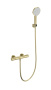 Смеситель для душа с термостатом и гарнитуром Wonzon & Woghand Inn 1 WW-B3013-A-BG золото брашированный