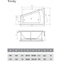 Ванна акриловая Vayer Trinity Гл000006819 170x130 Ванна акриловая Vayer Trinity Гл000006819 170x130