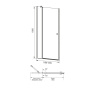 Душевая дверь распашная 120х195 IDDIS Ray RAY6CP2i69 профиль хром стекло прозрачное Душевая дверь распашная 120х195 IDDIS Ray RAY6CP2i69 профиль хром стекло прозрачное