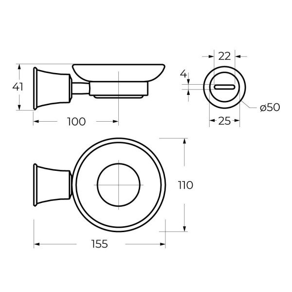Мыльница подвесная  Cezares LIBERTY CZR-F-8987 хром Мыльница подвесная  Cezares LIBERTY CZR-F-8987 хром