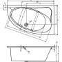 Ванна акриловая Riho Lyra 140x90 L B020001005