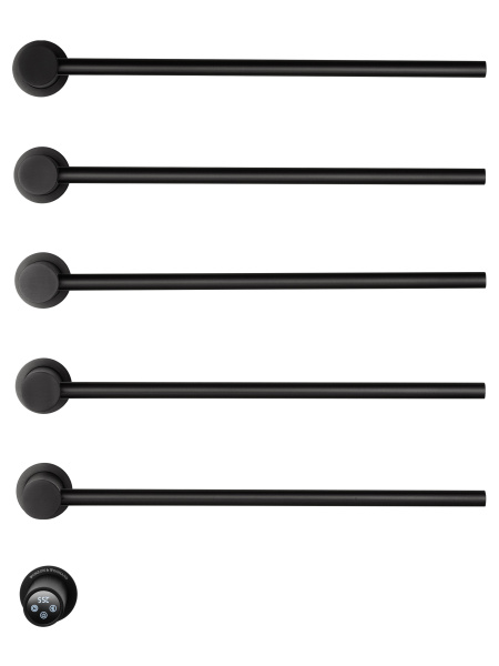 Полотенцесушитель электрический Wonzon & Woghand Hamburg WW-AL315-MB встраиваемый черный матовый