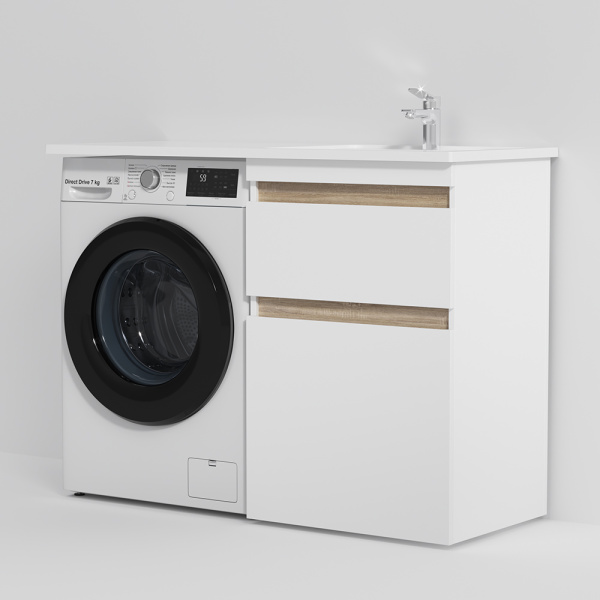 Раковина над стиральной машиной 120 см AM.PM X-Joy M85AWPR1201WG правая