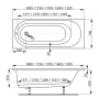 Акриловая ванна VAGNERPLAST KASANDRA 180x70 Акриловая ванна VAGNERPLAST KASANDRA 180x70