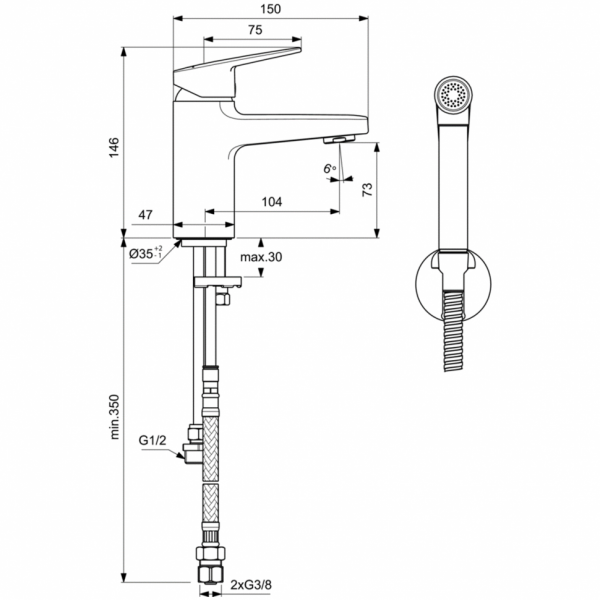 Смеситель для раковины Ideal Standard CERAPLAN BD231AA Смеситель для раковины Ideal Standard CERAPLAN BD231AA