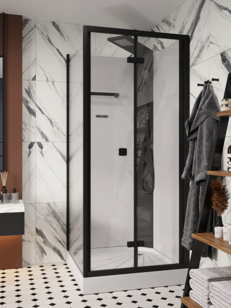 Душевая кабина Ceruttispa 90x225 BELLA90B профиль черный