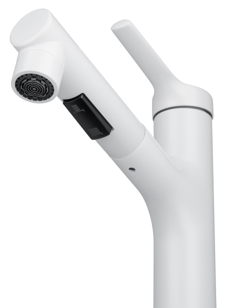 Смеситель для раковины с гигиеническим душем Wonzon & Woghand WW-A40862-MW белый матовый