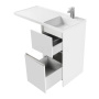 Тумба под раковину Aquaton Лондри 40 см 1A236001LH010 напольная белая