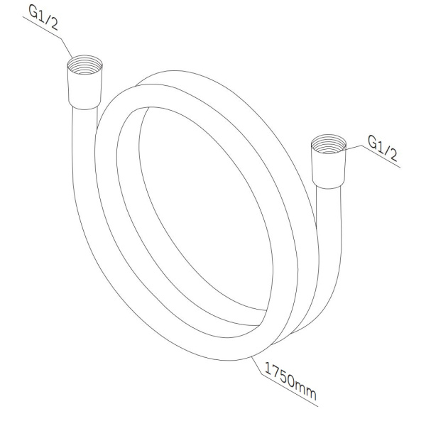 Душевой шланг AM.PM F0417B22 черный матовый