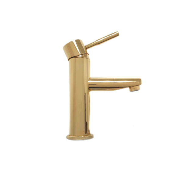 Смеситель для раковины с донным клапаном Webert Rimini RI830102010 золото глянцевый