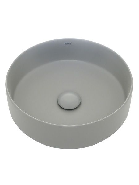 Раковина накладная круглая 35,5х12х35,5 см AQUAme AQM5012MFG серая матовая Раковина накладная круглая 35,5х12х35,5 см AQUAme AQM5012MFG серая матовая