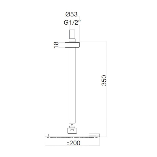 Верхний душ Webert AC0942010 золото глянцевый