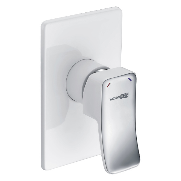 Встраиваемый смеситель для душа WasserKRAFT Aller 10651W белый;хром глянцевый