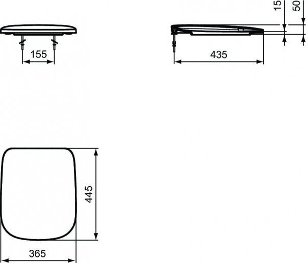 Сидение и крышка Ideal Standard ESEDRA T318201 Сидение и крышка Ideal Standard ESEDRA T318201