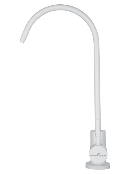 Смеситель для кухонной мойки с подключением фильтра Wonzon & Woghand WW-AE4587-MW белый матовый