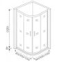 Душевое ограждение GOOD DOOR LATTE R-90-G-WE  90x90x185 Душевое ограждение GOOD DOOR LATTE R-90-G-WE  90x90x185