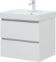 Тумба под раковину Aquanet Вега 60 см 00308318 подвесная белая глянцевая
