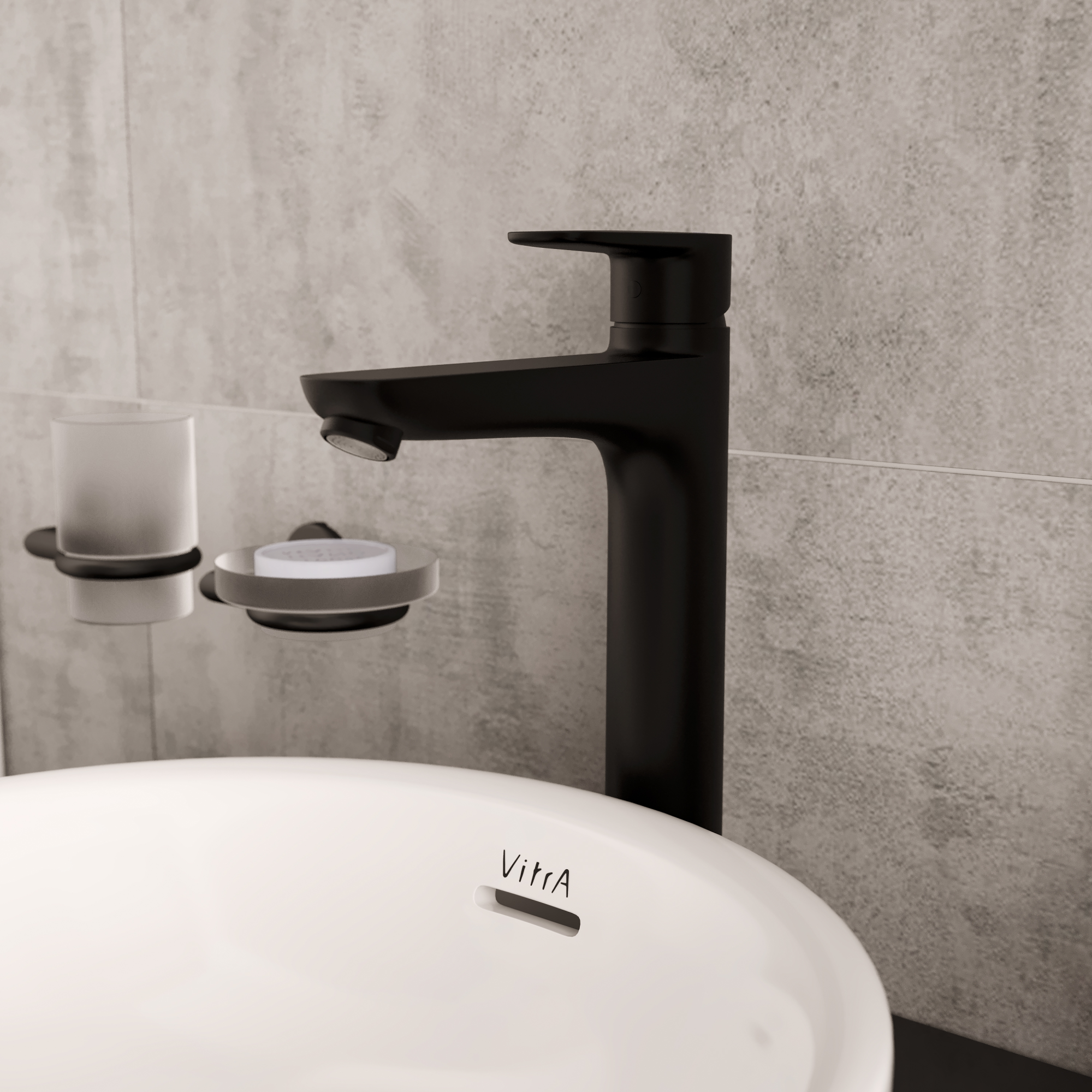 Смеситель для раковины VitrA Flow Soft A4301036EXP матовый черный