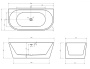 Ванна акриловая овальная 170x80 ABBER AB9216-1.7 Ванна акриловая овальная 170x80 ABBER AB9216-1.7