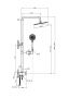 Душевая стойка  BelBagno ANCONA ANCONA-DOC2FD-CRM хром Душевая стойка  BelBagno ANCONA ANCONA-DOC2FD-CRM хром