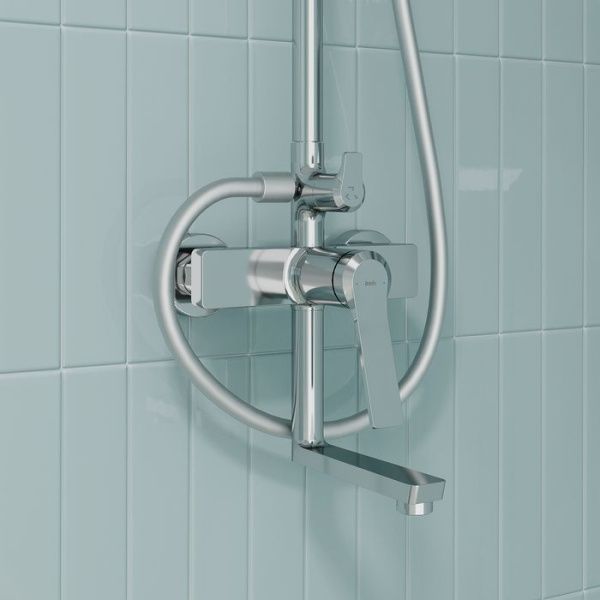Душевая система с тропическим душем и изливом IDDIS Parker PARSB3Fi06 хром Душевая система с тропическим душем и изливом IDDIS Parker PARSB3Fi06 хром