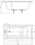 Ванна акриловая 150x70 AQUATEK Мия MIY150-0000001 Ванна акриловая 150x70 AQUATEK Мия MIY150-0000001