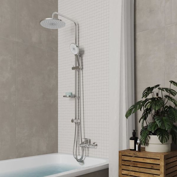 Душевой гарнитур с тропической лейкой Milardo Ideal Spa ILSSB3FM76 хром Душевой гарнитур с тропической лейкой Milardo Ideal Spa ILSSB3FM76 хром