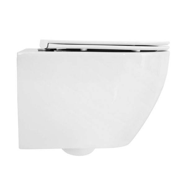 Унитаз подвесной безободковый с сиденьем  Cezares STYLUS CZR-6601-TH-TOR/CZR-870-SC Унитаз подвесной безободковый с сиденьем  Cezares STYLUS CZR-6601-TH-TOR/CZR-870-SC