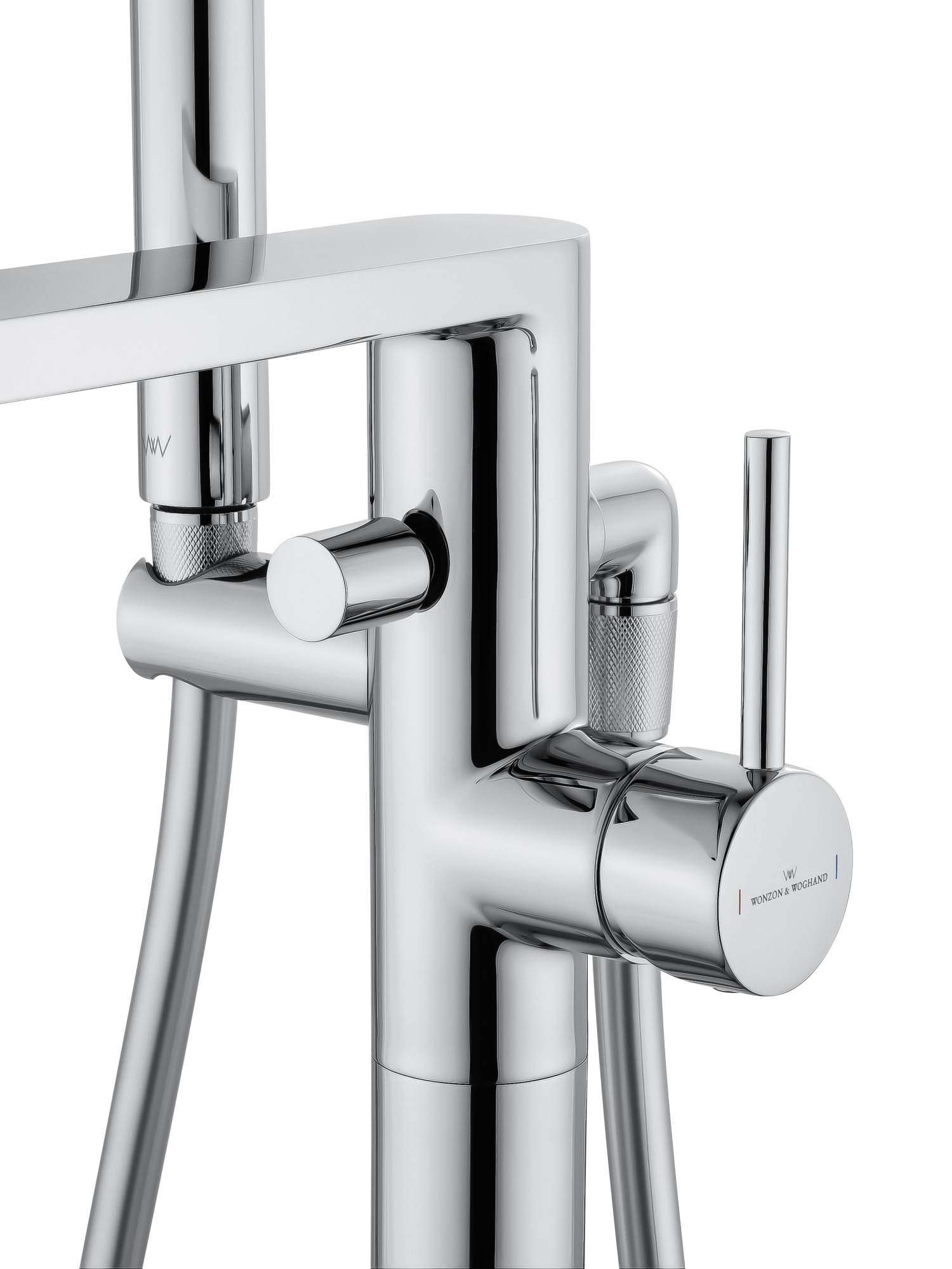 Смеситель для ванны с душем и гарнитуром Wonzon & Woghand Stick WW-88649901-CR хром глянцевый