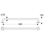 Поручень опорный прямой 80 см Ideal Standard CONTOUR S6457AC Поручень опорный прямой 80 см Ideal Standard CONTOUR S6457AC