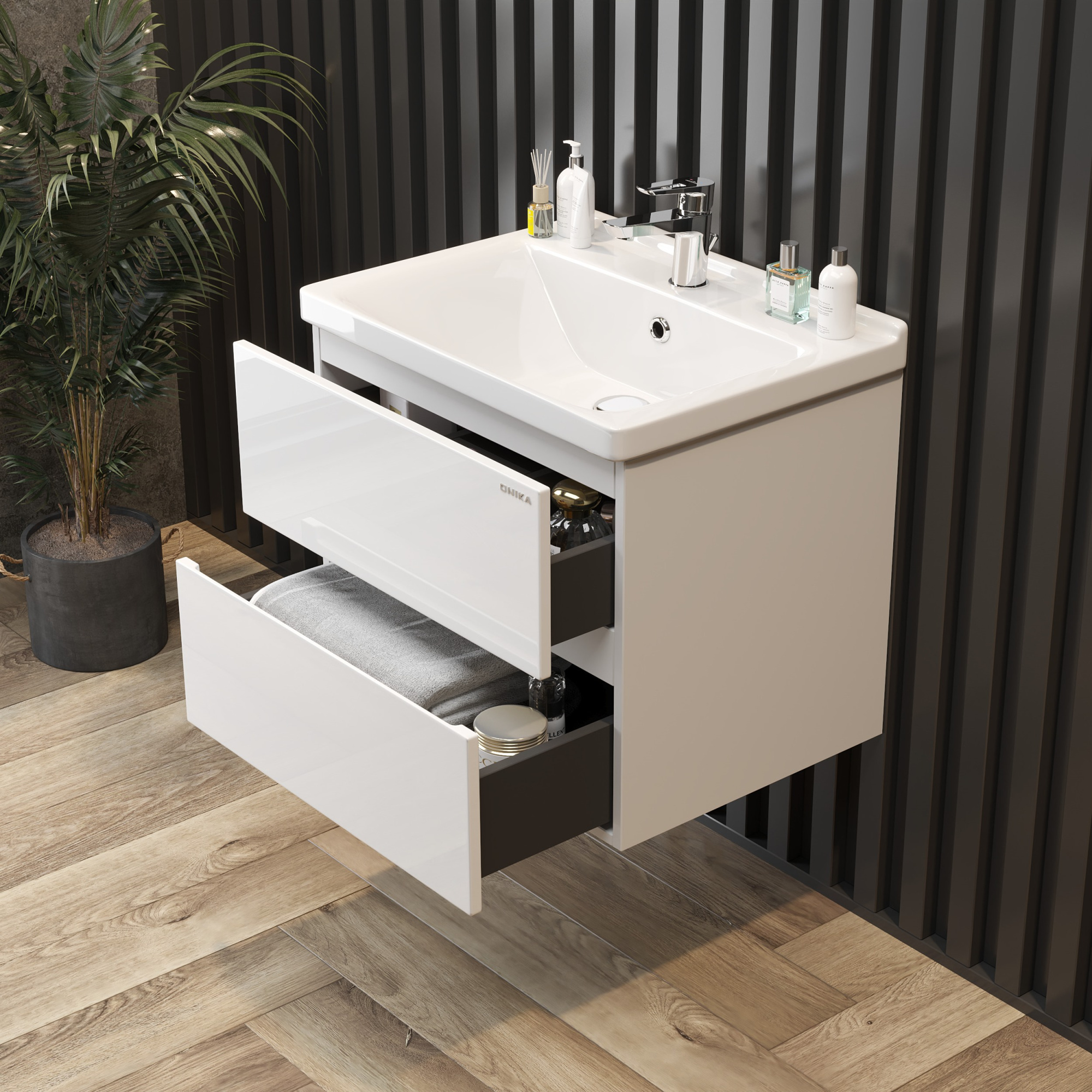 Тумба под раковину Onika Эвада 70 см 107061 белый