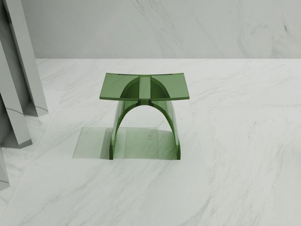 Стульчик для ванной прозрачный 43x23,5x43 см ABBER Kristall At1739emerald зеленый Стульчик для ванной прозрачный 43x23,5x43 см ABBER Kristall At1739emerald зеленый