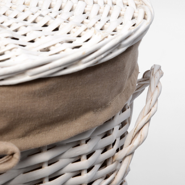 Корзина для белья WasserKRAFT Aller WB-106-S белая