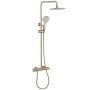 Душевая стойка ABBER Emotion AF8816G с изливом золото матовое Душевая стойка ABBER Emotion AF8816G с изливом золото матовое