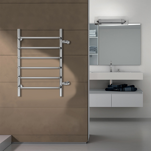 Полотенцесушитель водяной секций боковое подключение 53,2x80 см Azario MODENA AZ08558 хром Полотенцесушитель водяной секций боковое подключение 53,2x80 см Azario MODENA AZ08558 хром
