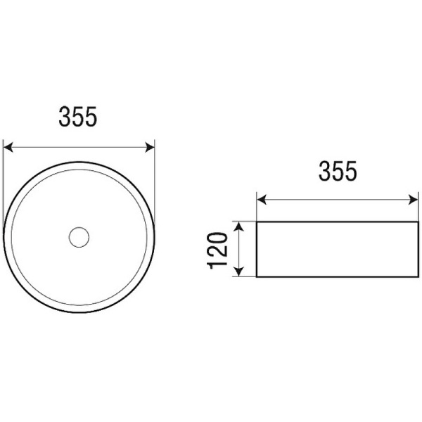 Раковина Azario 355х355х120 накладная матовая белая AZ-3134-MW Раковина Azario 355х355х120 накладная матовая белая AZ-3134-MW