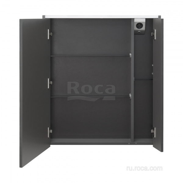 Зеркальный шкаф Roca Ronda 70 белый глянец/черный ZRU9302969 Зеркальный шкаф Roca Ronda 70 белый глянец/черный ZRU9302969