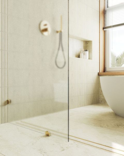 Душевая перегородка коннектор стена-стекло 79x195 см MaybahGlass  MGD-268-3 стекло сатин Душевая перегородка коннектор стена-стекло 79x195 см MaybahGlass  MGD-268-3 стекло сатин